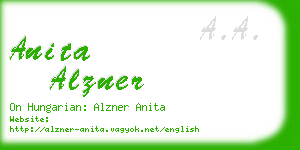 anita alzner business card